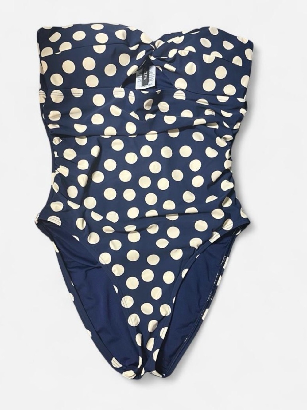 J crew strapless polka dot one piece swimsuit